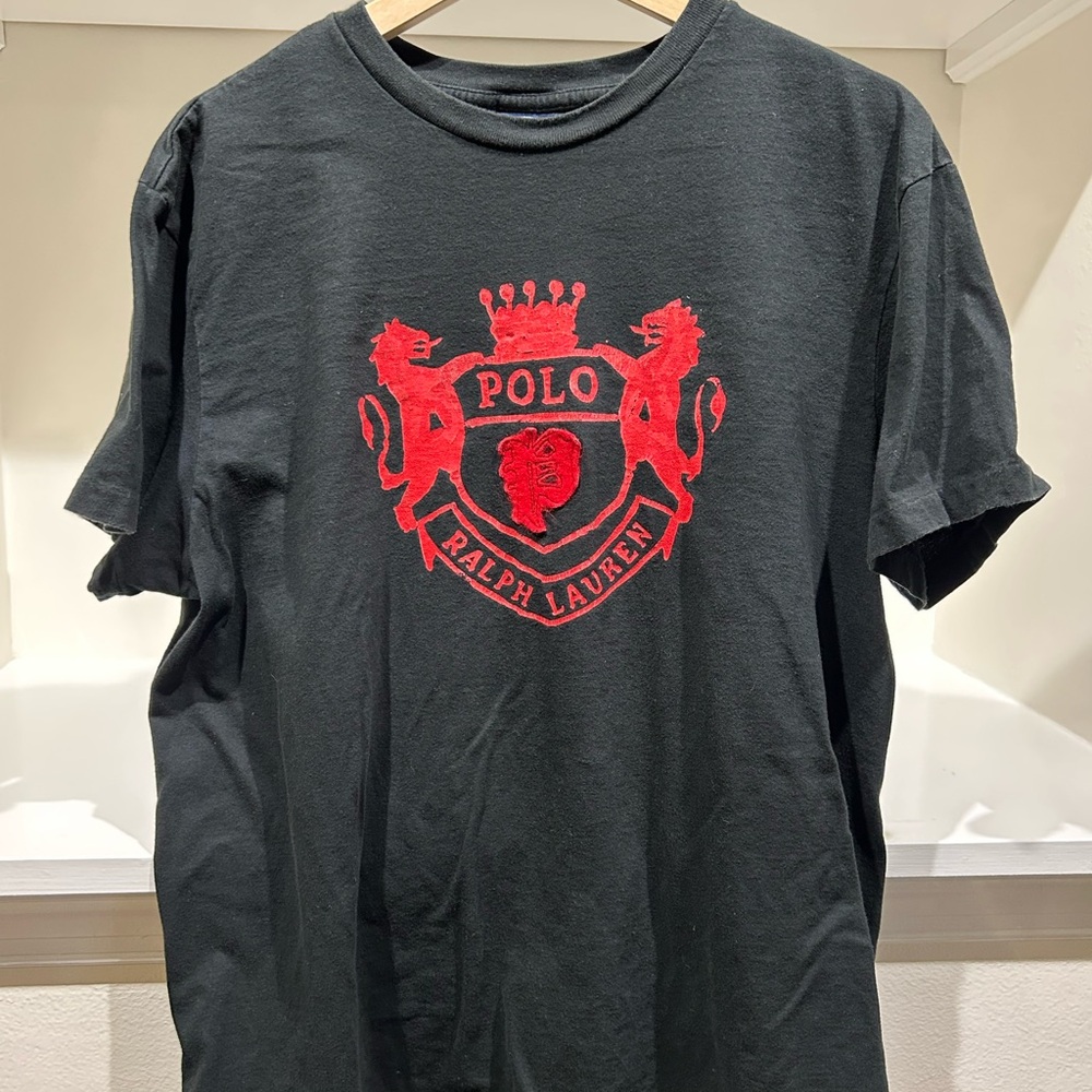 Ralph Lauren Black and Red Short Sleeve Tee